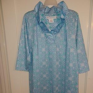 Gretchen Scott 3/4 sleeve Ruffle Neck Dress NWT XL